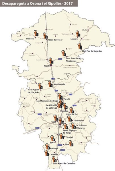 Persones desaparegudes a Osona i el Ripollès el 2017