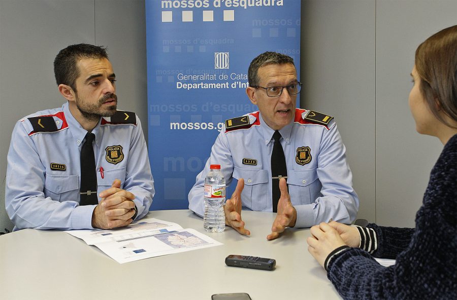 Dani Cejas i Albert Oliva, caporal i portaveu dels Mossos