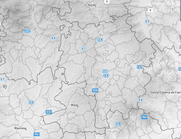 Precipitacions acumulades