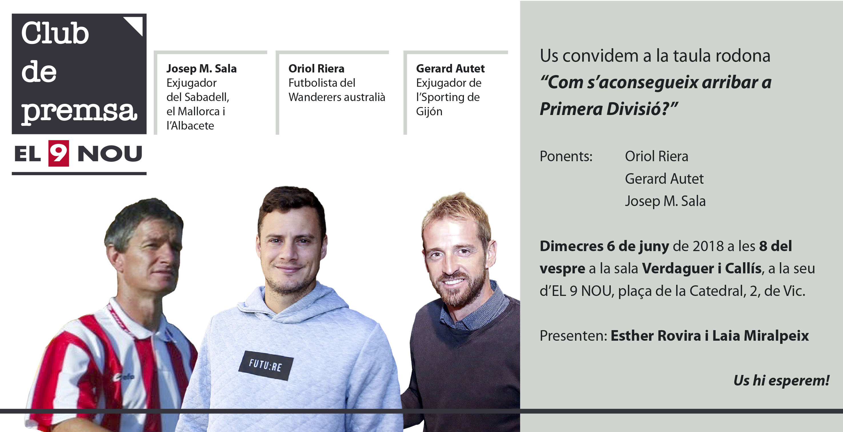 Acte del Club de Premsa d'EL 9 NOU