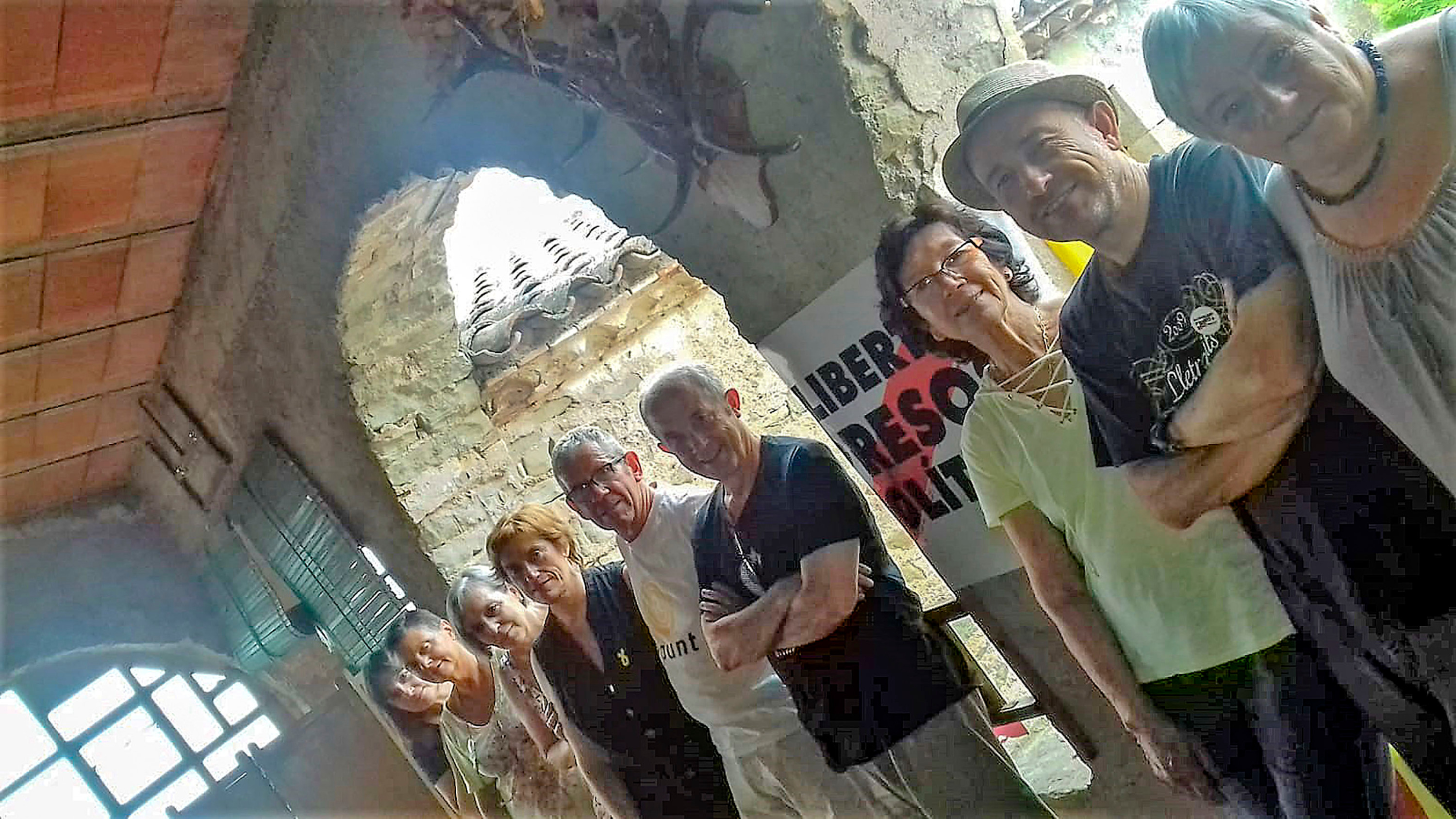 Montserrat Ponsa, tercera per la dreta, al dejuni de Rocafort