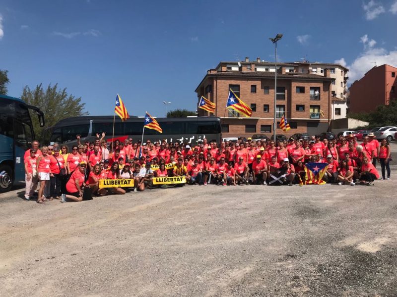 L'expedició que aquest migdia ha sortit d'Hostalets de Balenyà Vicenç Bigas