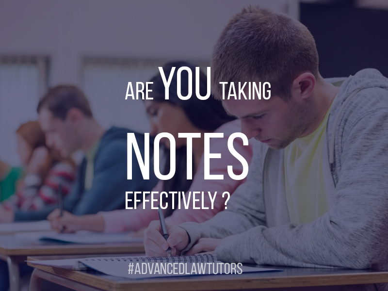 Tips on taking good law lecture notes