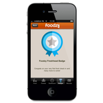 Foodzy iphone app - freshhead badge