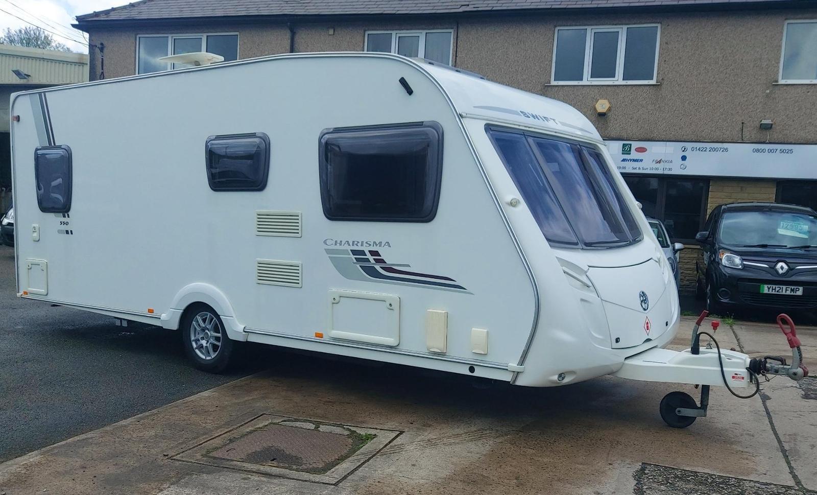 Swift Charisma 550 Touring Caravan 4 Berth Fixed Rear Bed Separate