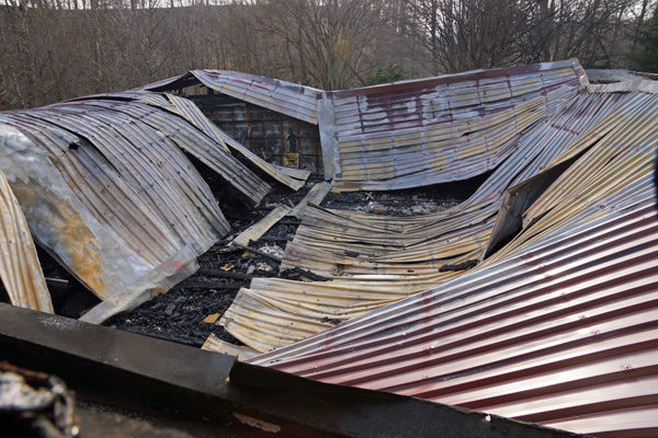 Das Schützenhaus ist komplett zerstört. Das Schützenhaus ist komplett zerstört.