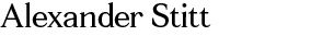Alexander Stitt