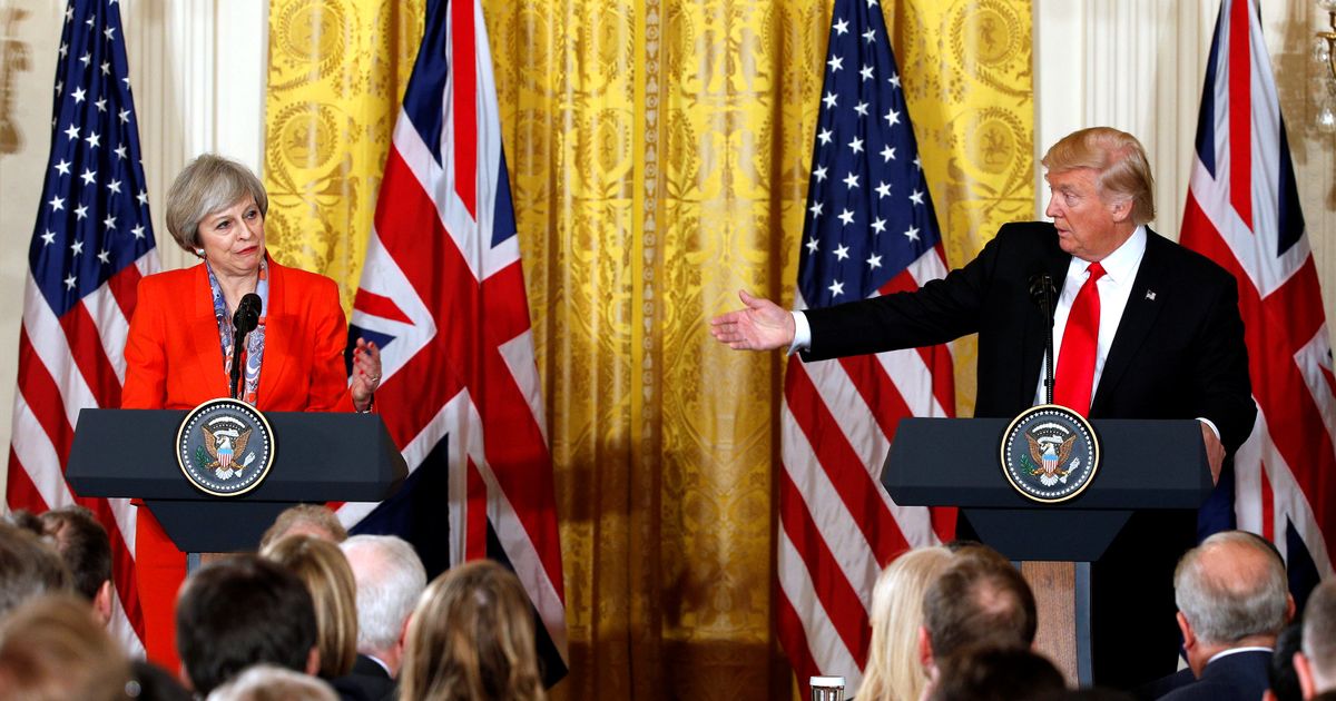 Theresa May and Donald Trump