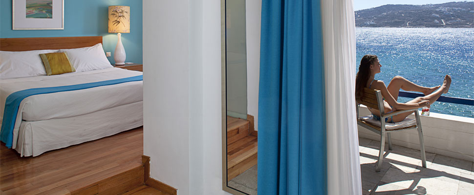 Mykonos Theoxenia boutique hotel - front sea view room