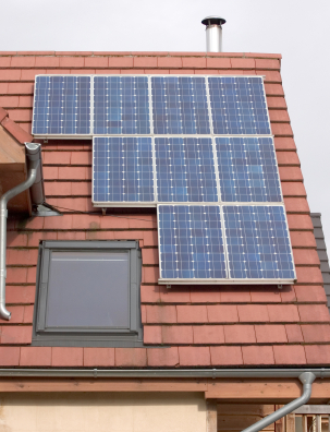 Solar PV panel array can reduce carbon emissions via the feed-in tariff