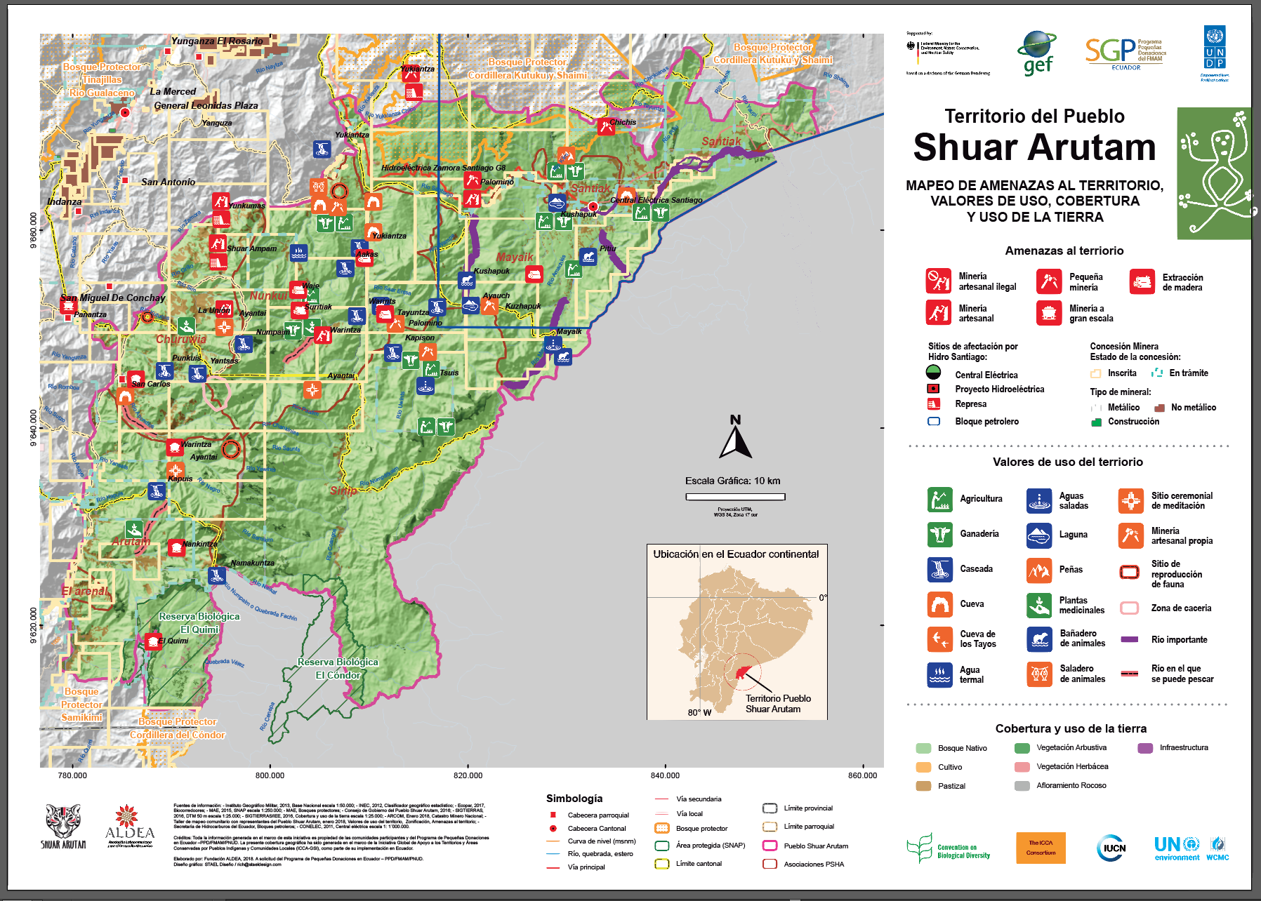 Map 8 shuar amenazas
