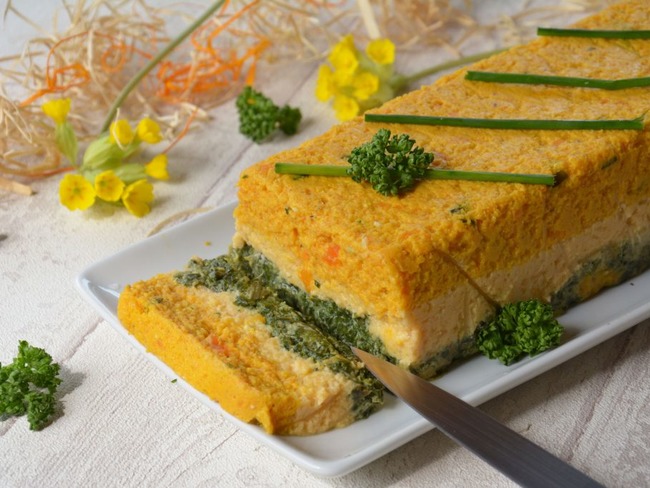 Terrine de légumes de printemps 3 couleurs - Recette par Flo/Au Fil du Thym