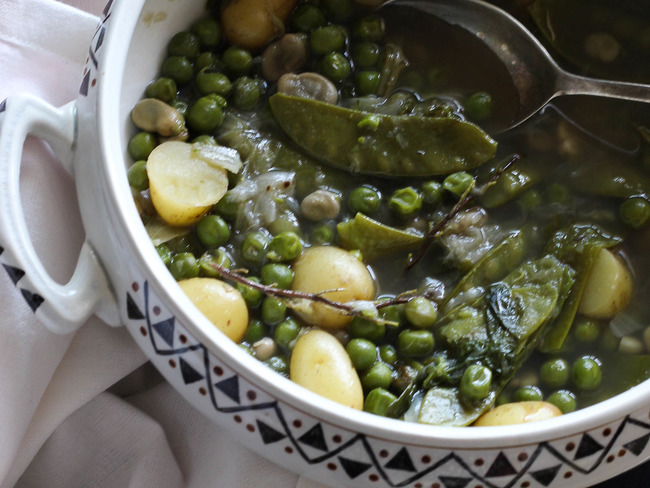 Ragoût de fèves et petits pois de ma grand mère