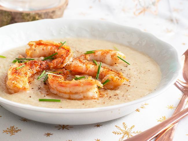 Recette velouté de panais et crevettes - Recette par Elise dit à table