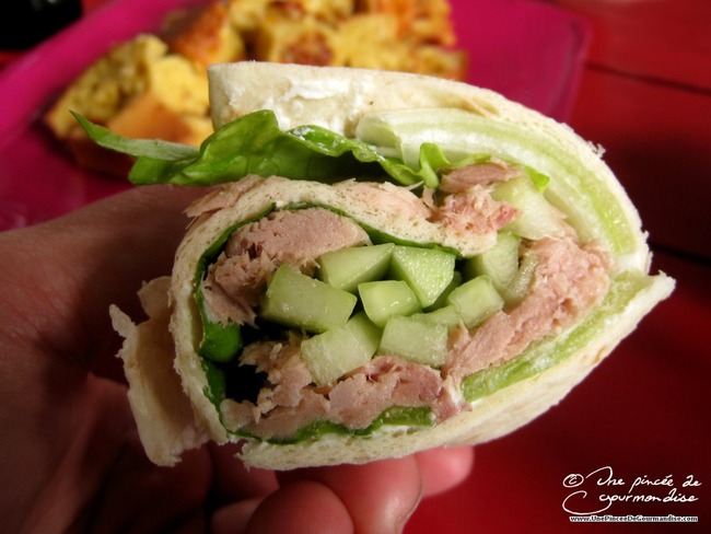 Wrap au thon et au concombre - Recette par Une pincée de gourmandise
