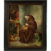 Italian School Monk  Chicken A