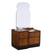 antique furniture original art deco walnut chest Original Art Deco Walnut Chest