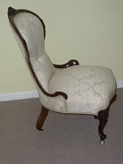 Victoriran Carved Walnut Easy