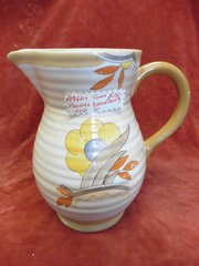 1950s tunis floral decorated jug