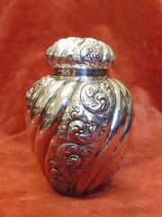 antique silver lidded pot c1889