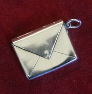 antique silver stamp holder