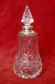 antique silver mounted scent bottle