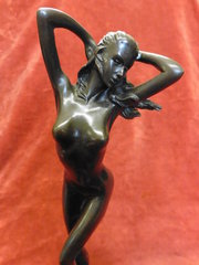 bronze statue of a young lady
