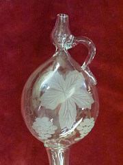 engraved glass wine drawer