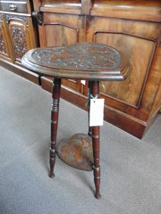 heart shaped two tiered occasional table