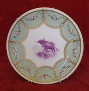 minton c1870 plate with gilded decoration