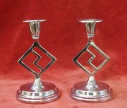 pair of art deco candlesticks