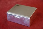 silver cigarette box