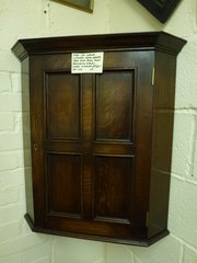 small oak corner cupboard