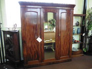 victorian c1880 triple door wardrobe