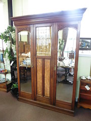 victorian c1880 triple door wardrobe