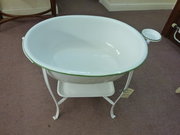 vintage enamel baby bath