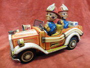 vintage tinplate fire dept car