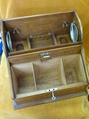 edwardian c1900+ oak smokers cabinet