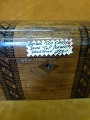 antique dome topped tea caddy