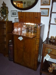 c1950 60 walnut cocktail cabinet