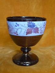 antique copper lustre goblet