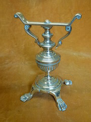 pair of victorian brass andirons