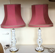 Pair Bohemian Overlay Glass La