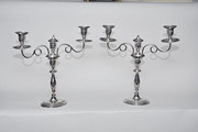 Pair Old Sheffield Plate Cande