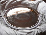 Silver Plated Two Handled Tray