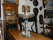 Silverplate CrystalGlass Table