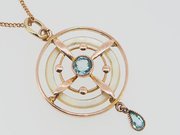 antique jewellery an edwardian gold pendant cha An Edwardian gold pendant cha