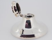 antique silver silver capstan ink well Silver capstan ink well
