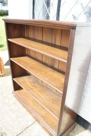 Mahogany open bookcase