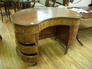 Kidney shaped Fruitwood desk